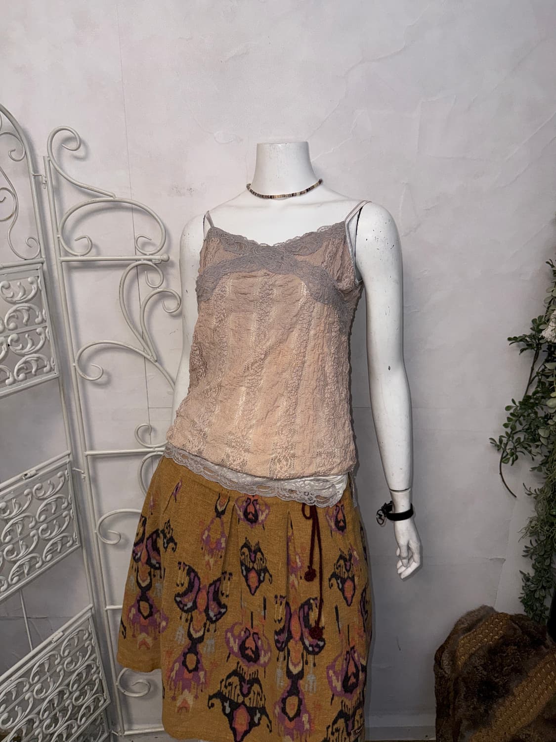 Pink gray floral lace sleeveless  상품이미지6