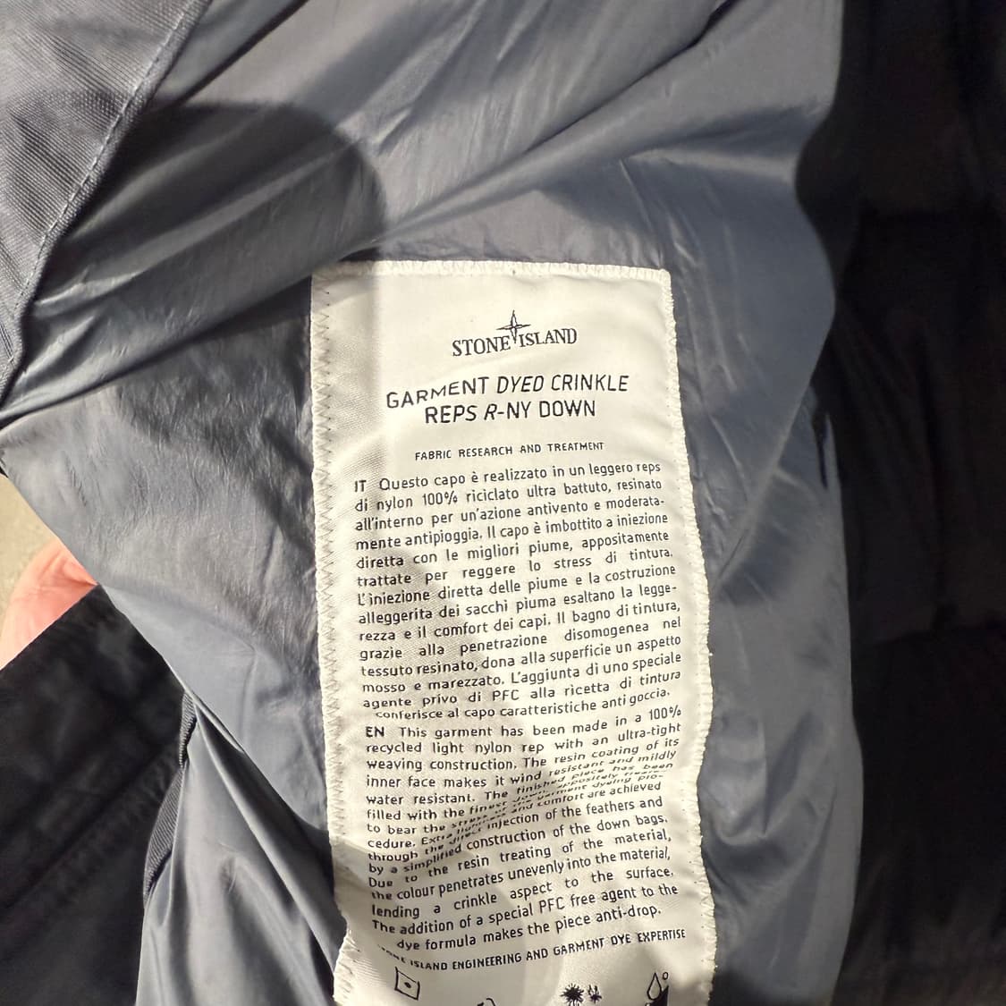 (2XL) 스톤아일랜드 크링클랩스 패딩 상품이미지6