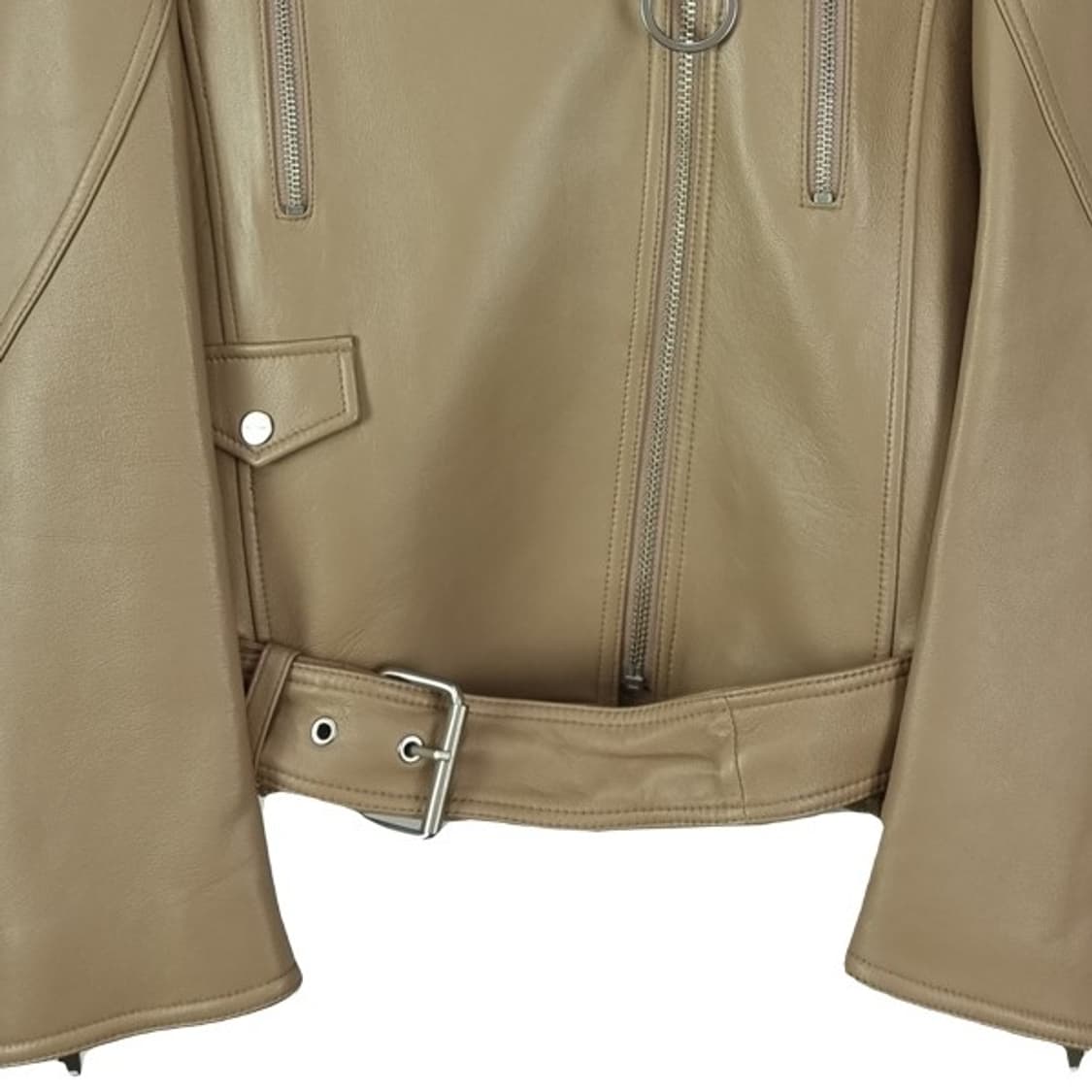 [나이스클랍] 리얼 램스킨 양가죽 사선 라이더 자켓 M19140 상품이미지5