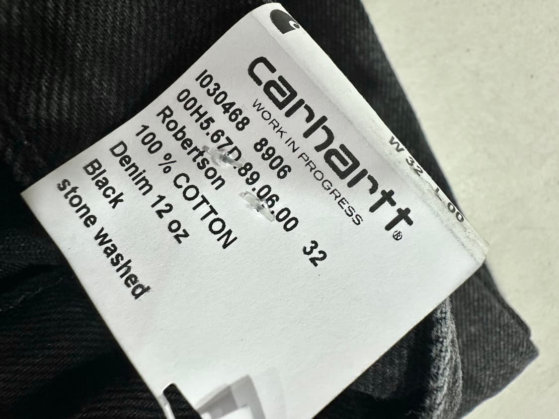 칼하트WIP 로버트슨 블랙진  32,33,34사이즈 새상품 상품이미지3