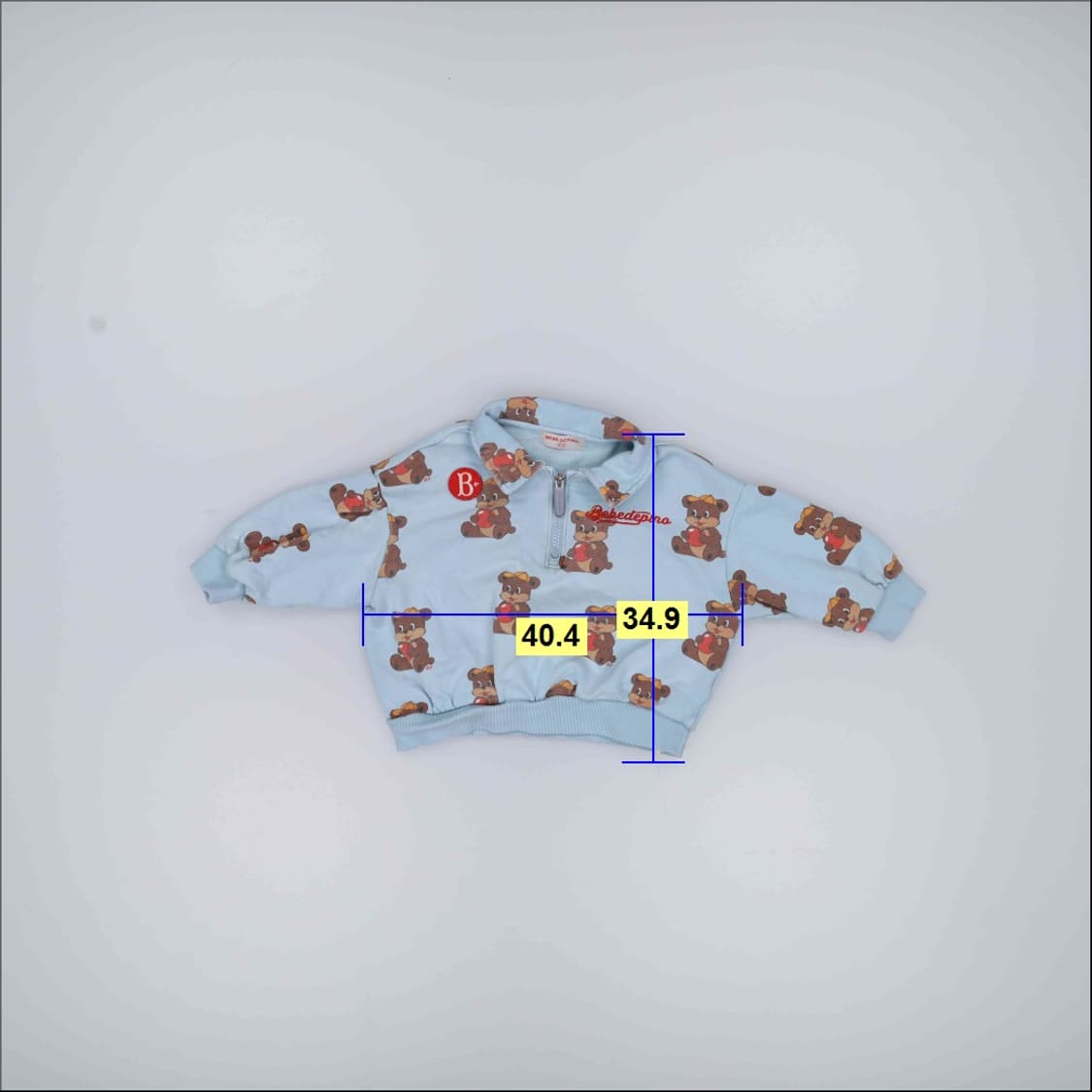 100 베베드피노 키즈 반집업 맨투맨 0330H1 상품이미지6