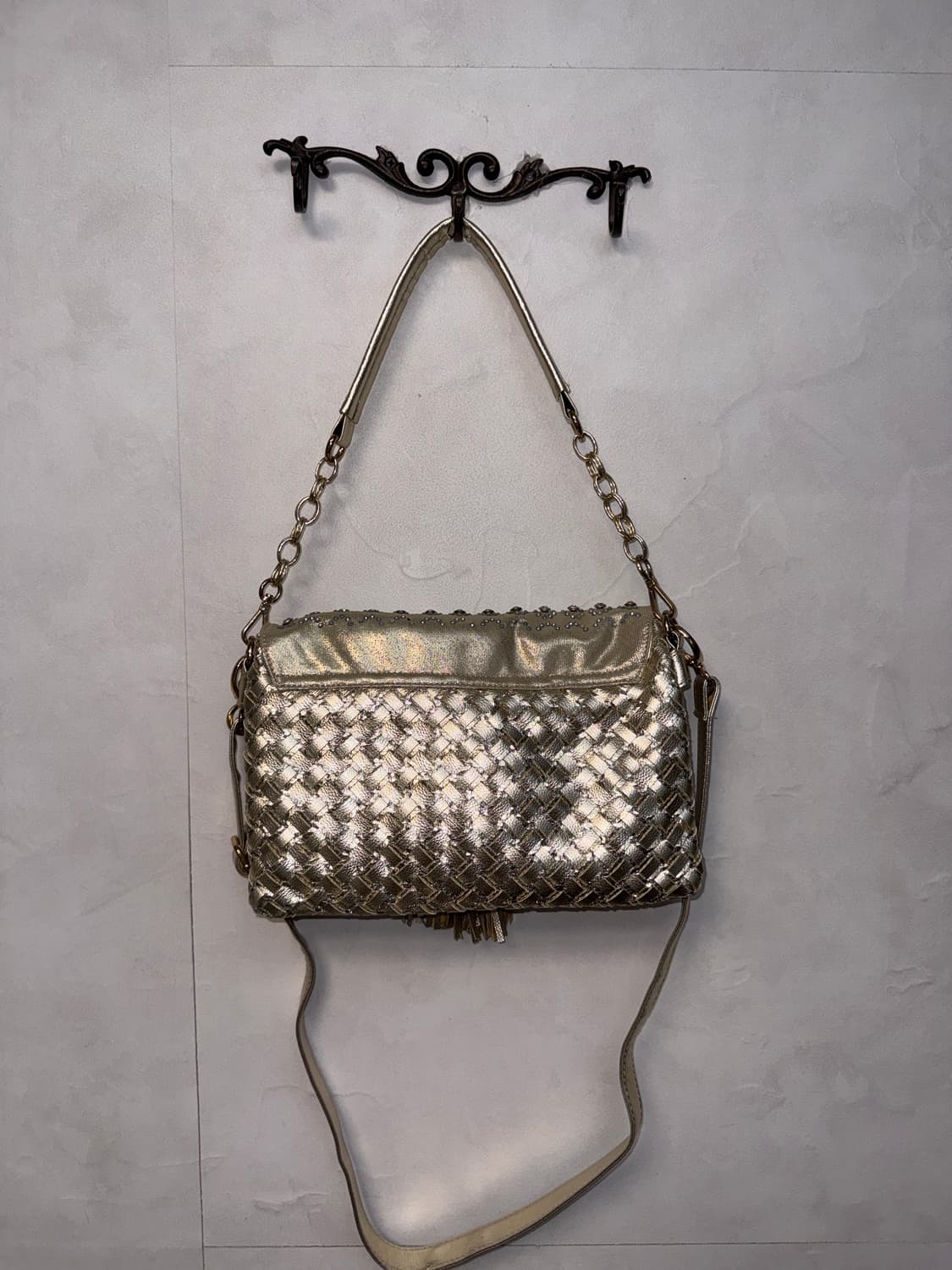 Gold flower cubic tassel chain 투웨이백 상품이미지6