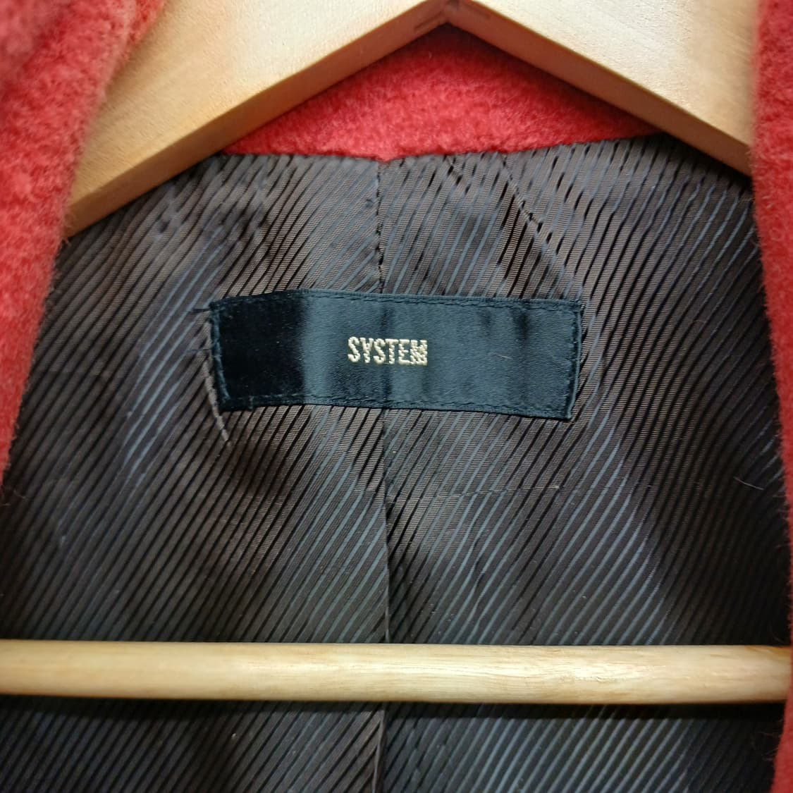 시스템 레드 울 앙고라 하프 코트 66
 상품이미지4