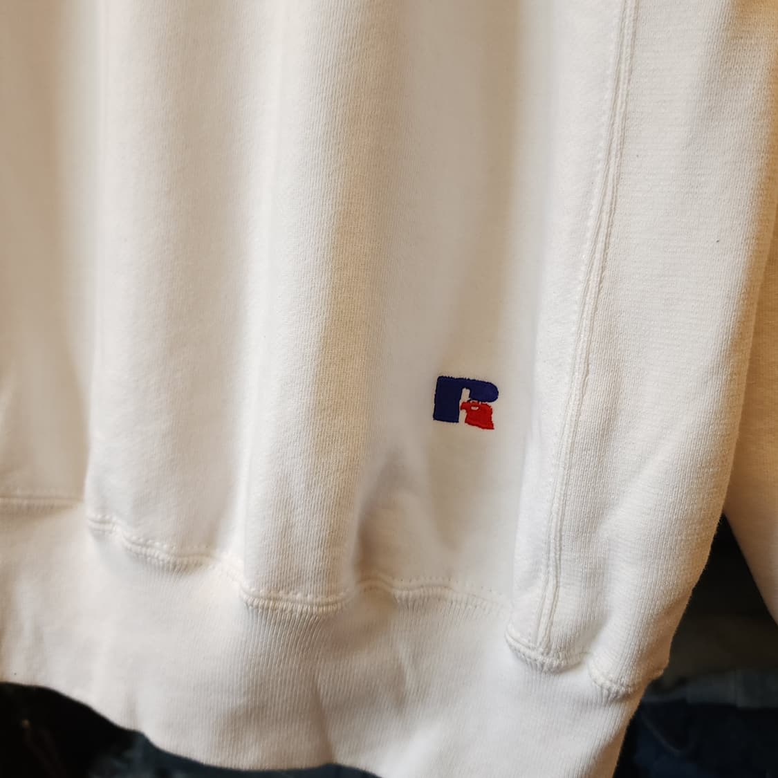 90s 러셀 맨투맨 스웻셔츠 블랭크 헤비 화이트 M 상품이미지6