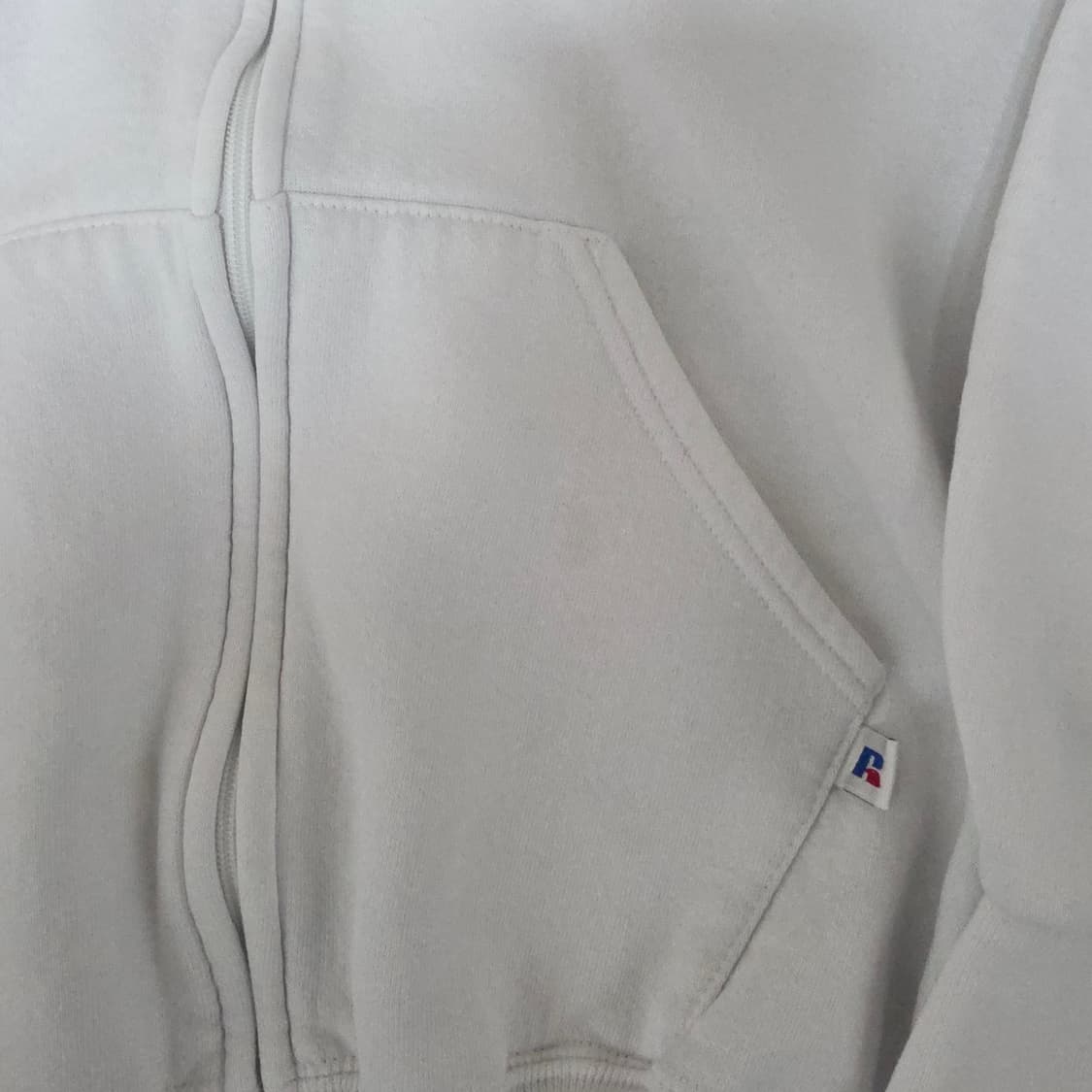 [M] 90s 러셀 애슬레틱 후드집업 화이트 상품이미지3