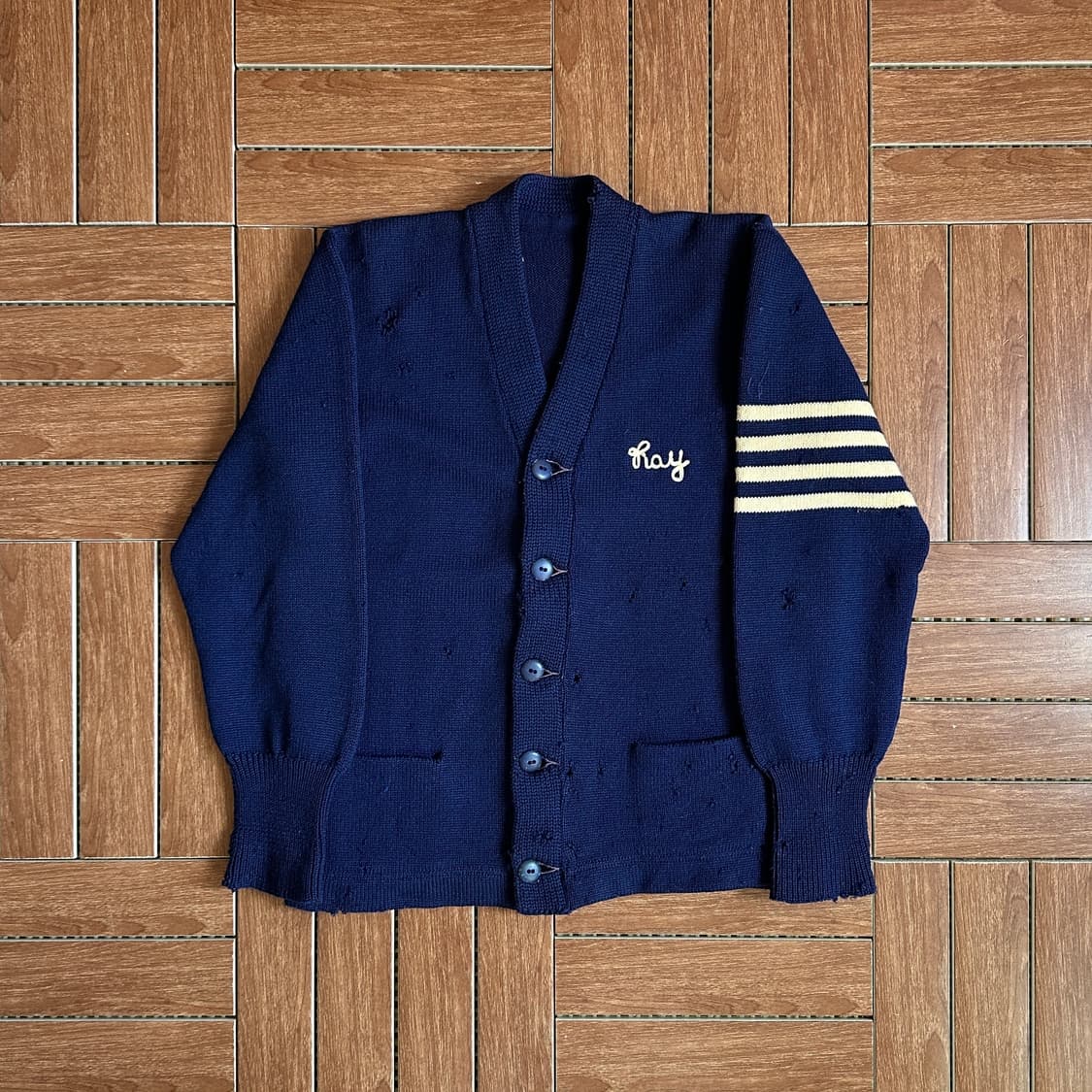 50‘s ‘Ray’ vintage letterman cardigan 상품이미지1