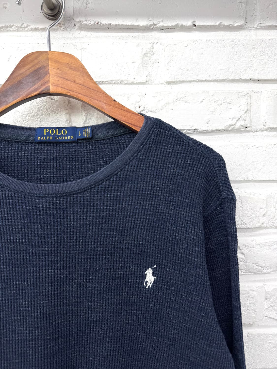 폴로 블루 와플니트 상품이미지4