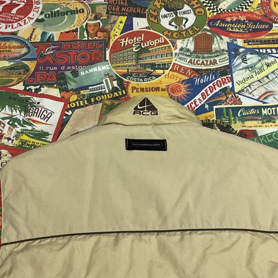 00s NIKE ACG 나이키 베이지 나일론 립스탑 다운 베스트 조끼 L 상품이미지6