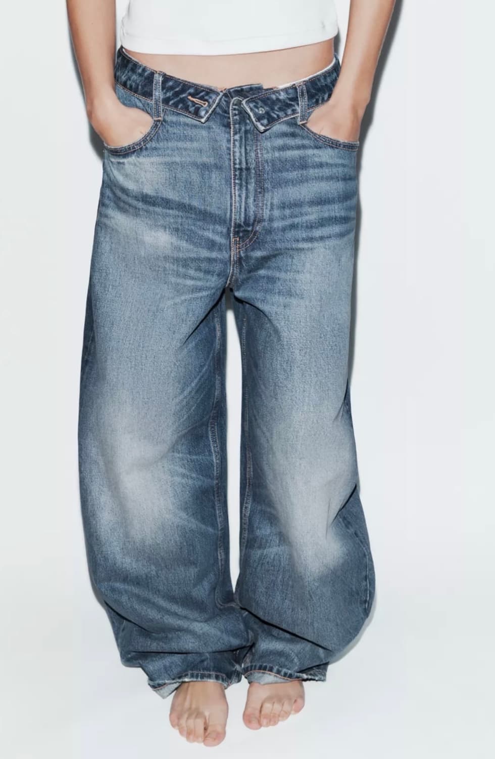 자라 Cintura Doblada Jeans  상품이미지1