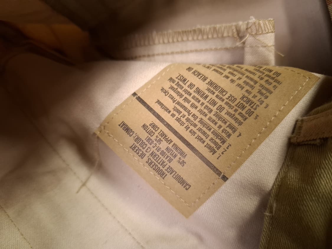 새제품 오리지날 90's 미군 DCU 사막삼색 헤비웨이트 BDU 팬츠 상품이미지4