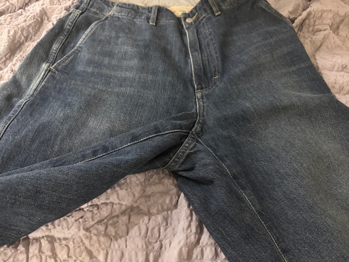 포터리 원워시드 와이드 데님 딥 블루 0사이즈 상품이미지3