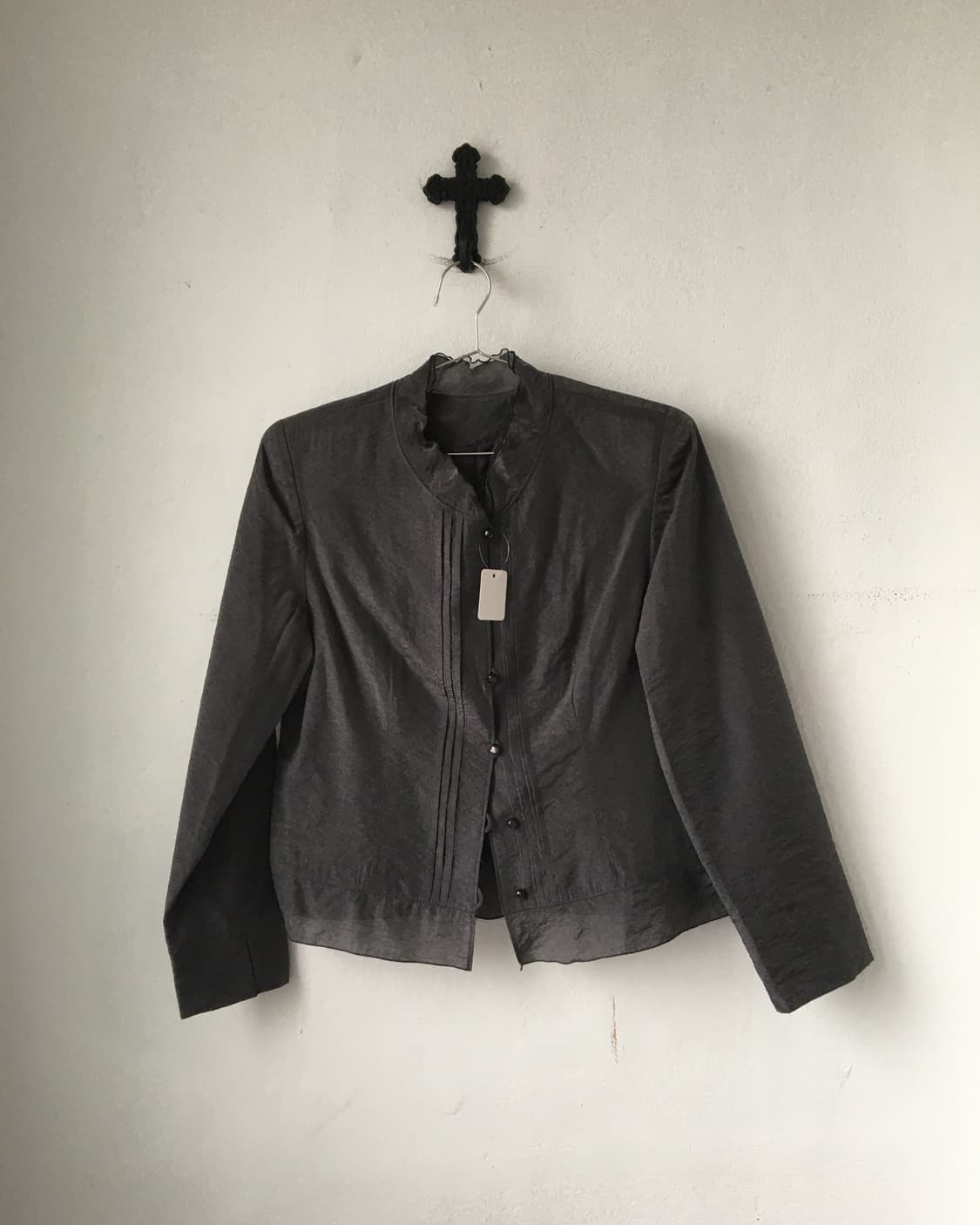 Glossy high neck jacket 상품이미지2