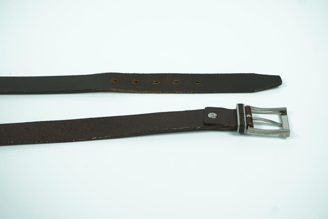 빈티지 다크브라운 리얼 통가죽 벨트 상품이미지5