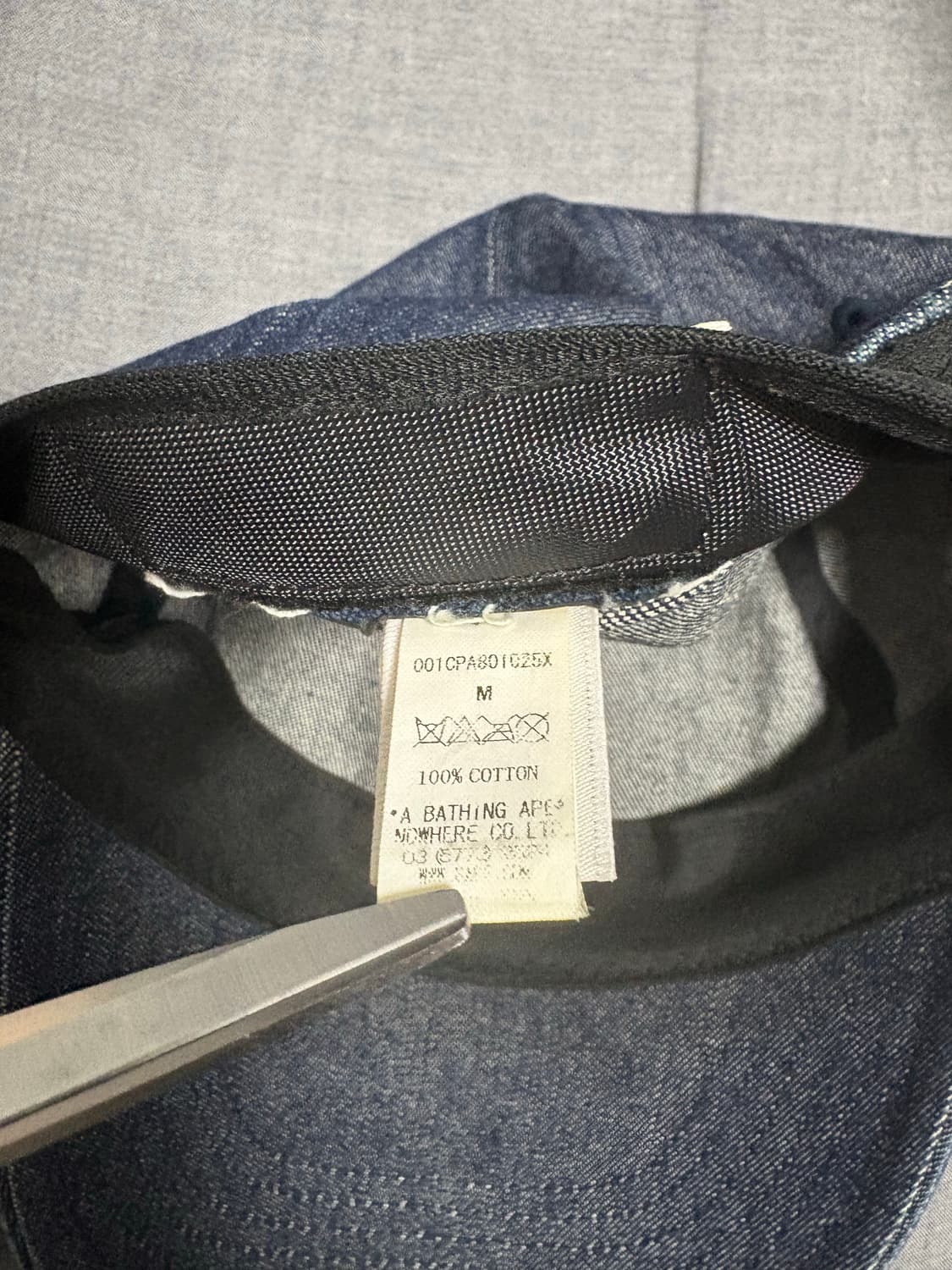 [F] 베이프 데님 캡 bape denim cap 상품이미지6