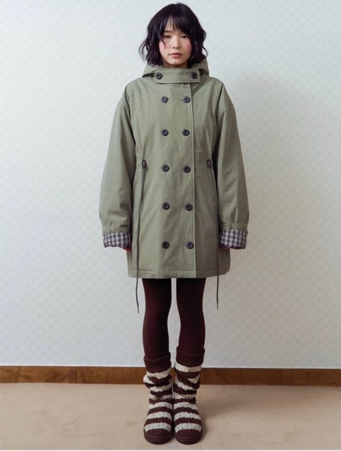 오피쉬 개횬 야상패딩 카키 상품이미지1