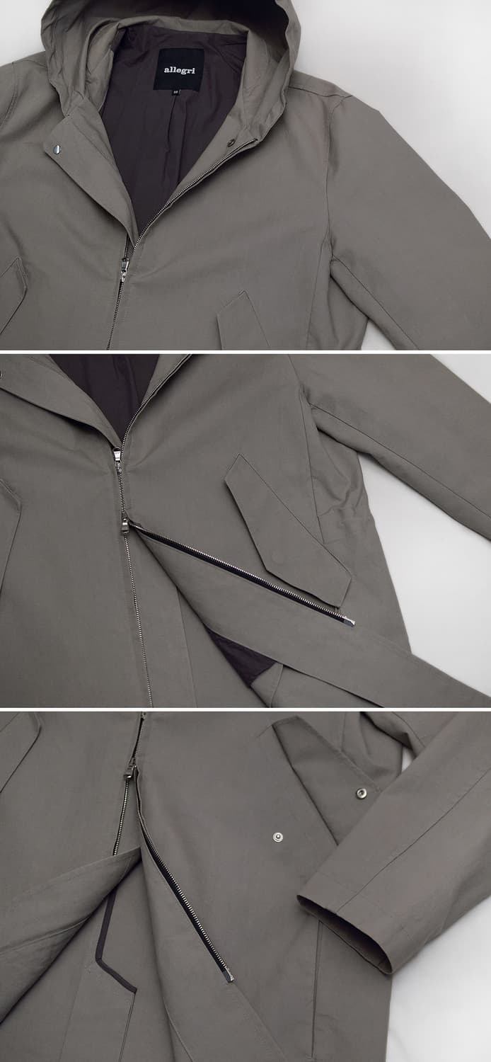 알레그리 코튼 하드쉘 더블페이스 후디드 롱자켓 (50 / 100-105) 상품이미지8
