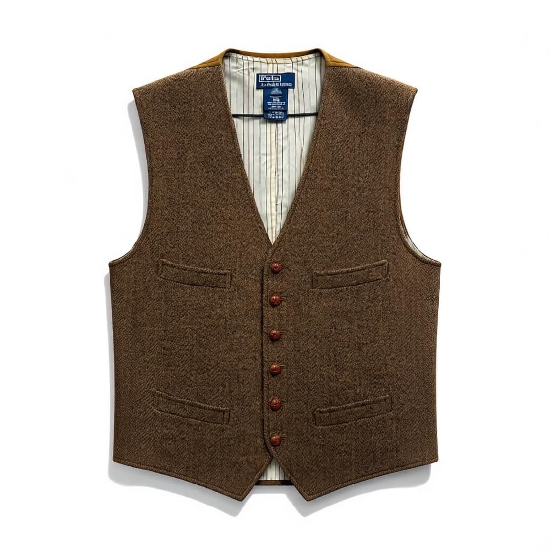 Polo RalphLauren 헤링본 울 베스트 XL 상품이미지1