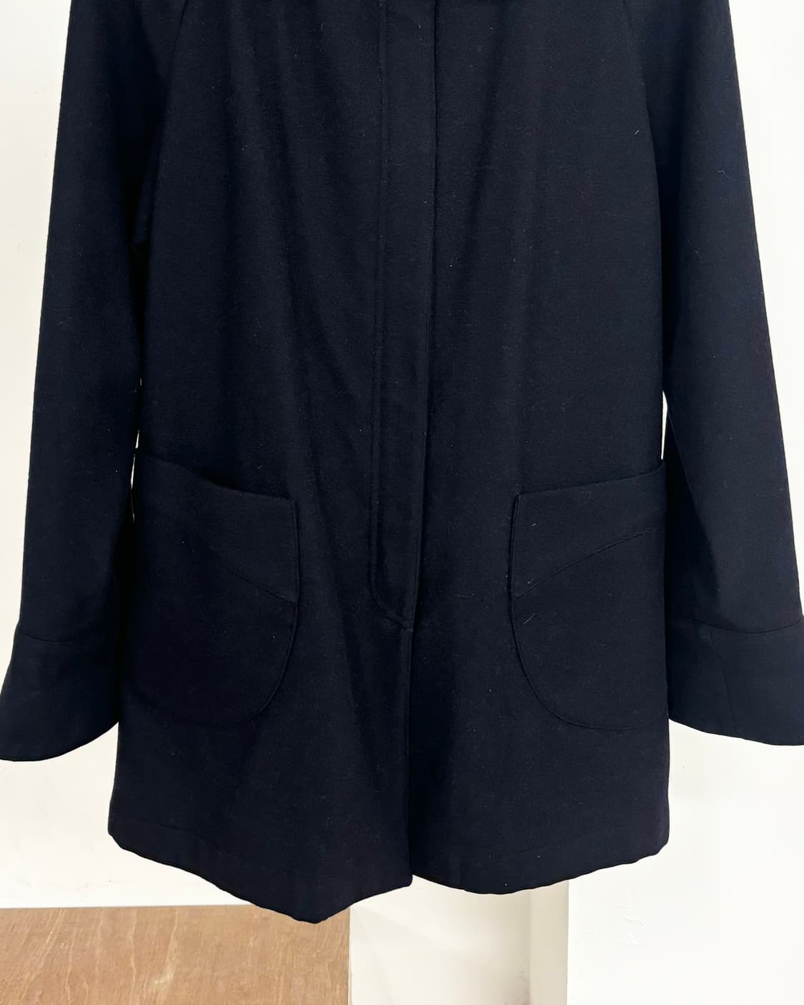 질샌더 네이비 하프 코트 상품이미지5