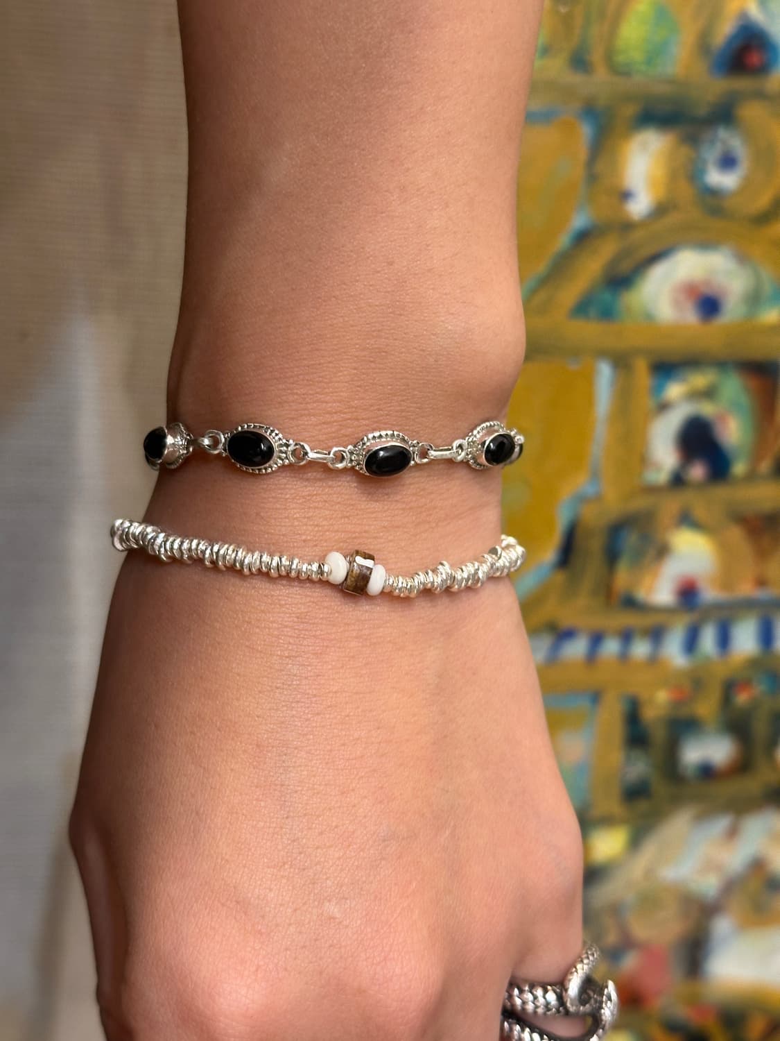 Onyx 925silver bracelet 상품이미지9