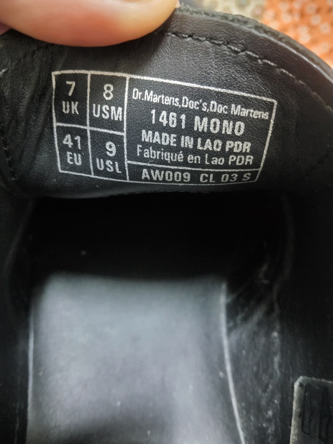 닥터마틴1460 모노 3홀 260사이즈  상품이미지2