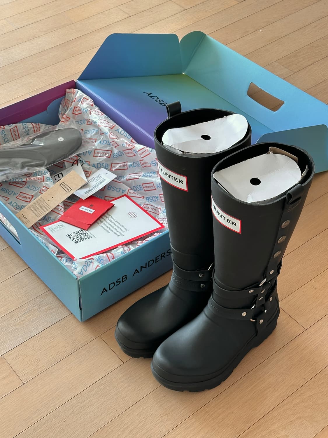 *풀박스* 헌터 x 앤더슨벨 오리지날 2.0 톨 부츠 블랙 W250 상품이미지1