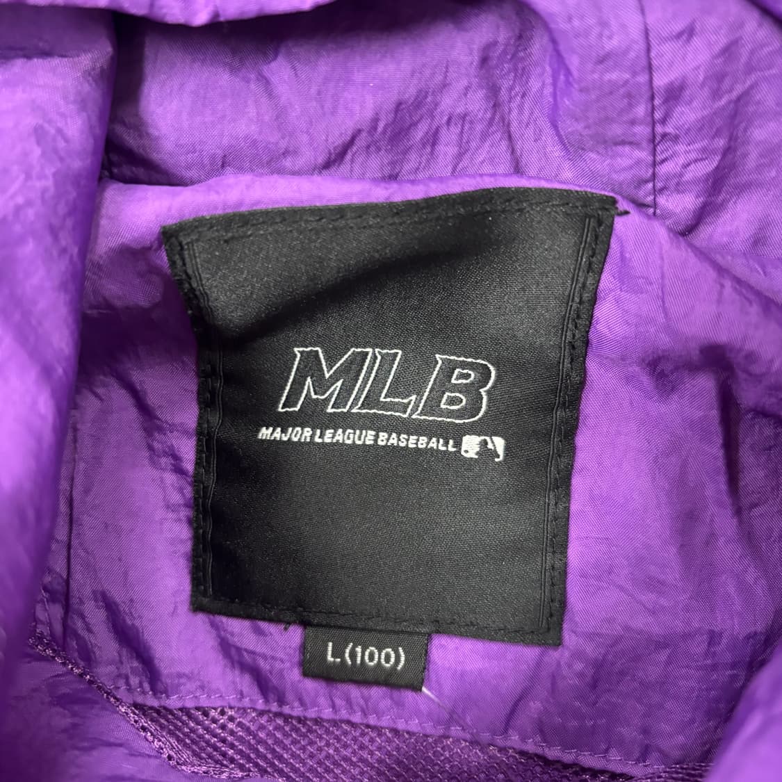 MLB 퍼플 뉴욕 양키스 아노락 바람막이 상품이미지3