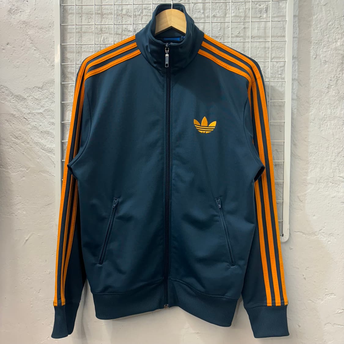 아디다스 파이어버드 네이비 오렌지 트랙탑 져지 S 상품이미지1