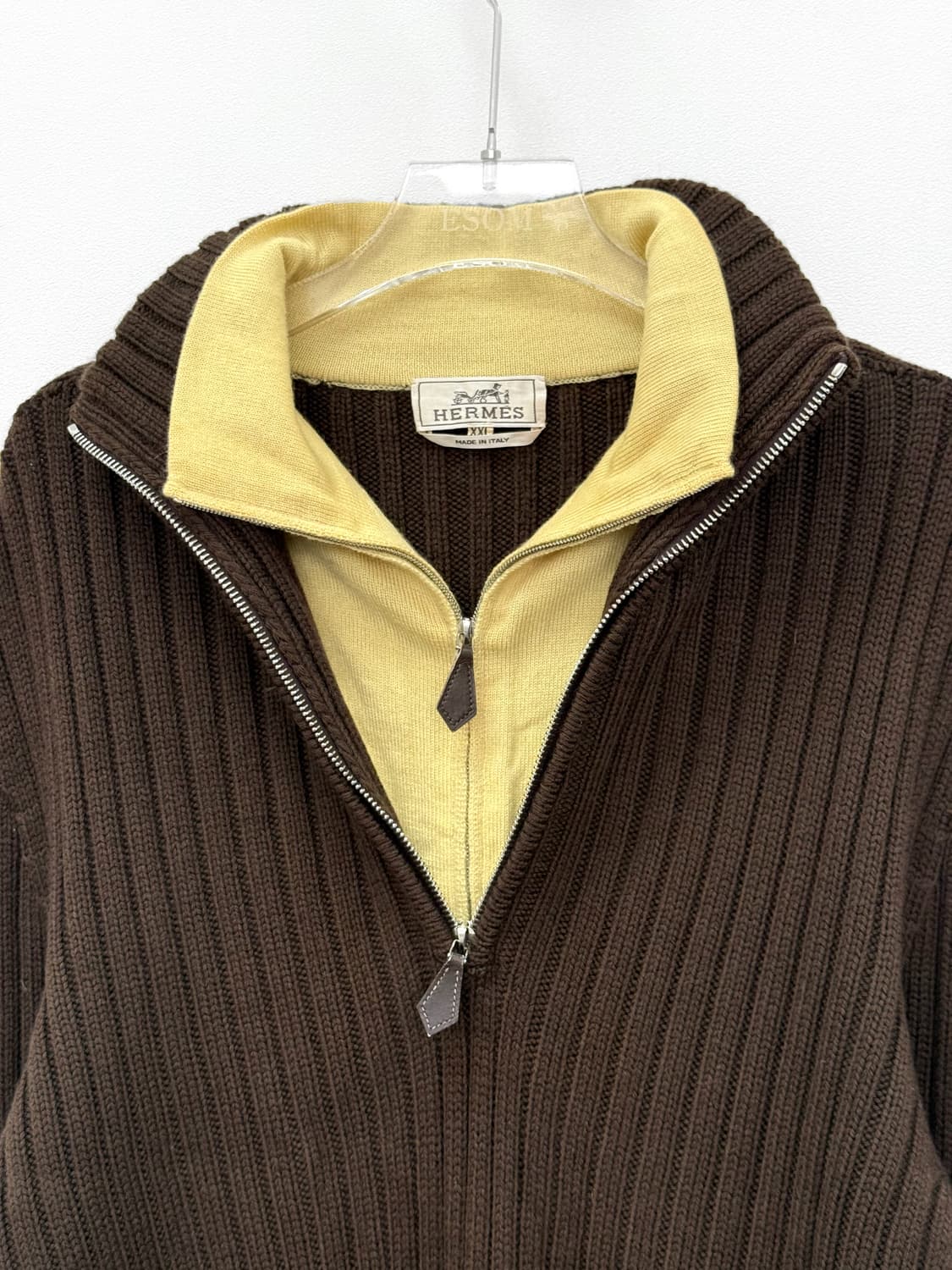 Hermes Cashmere Half-Zip Knit Sweater  상품이미지3