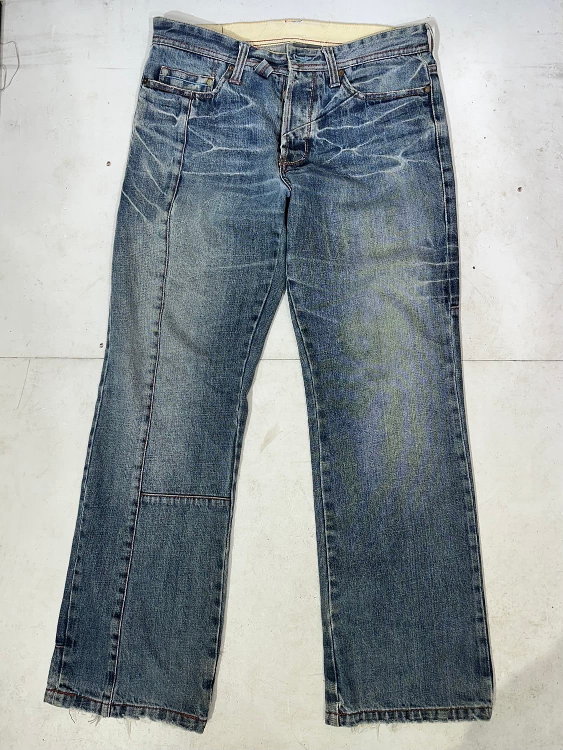 아르마니 중청 알마니 와이드 워싱 데님 팬츠 청바지  상품이미지4