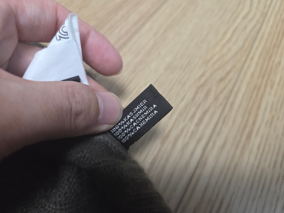 폴로 랄프로렌 블랙라벨  오픈 카라 캐시미어 케이블 니트 상품이미지5