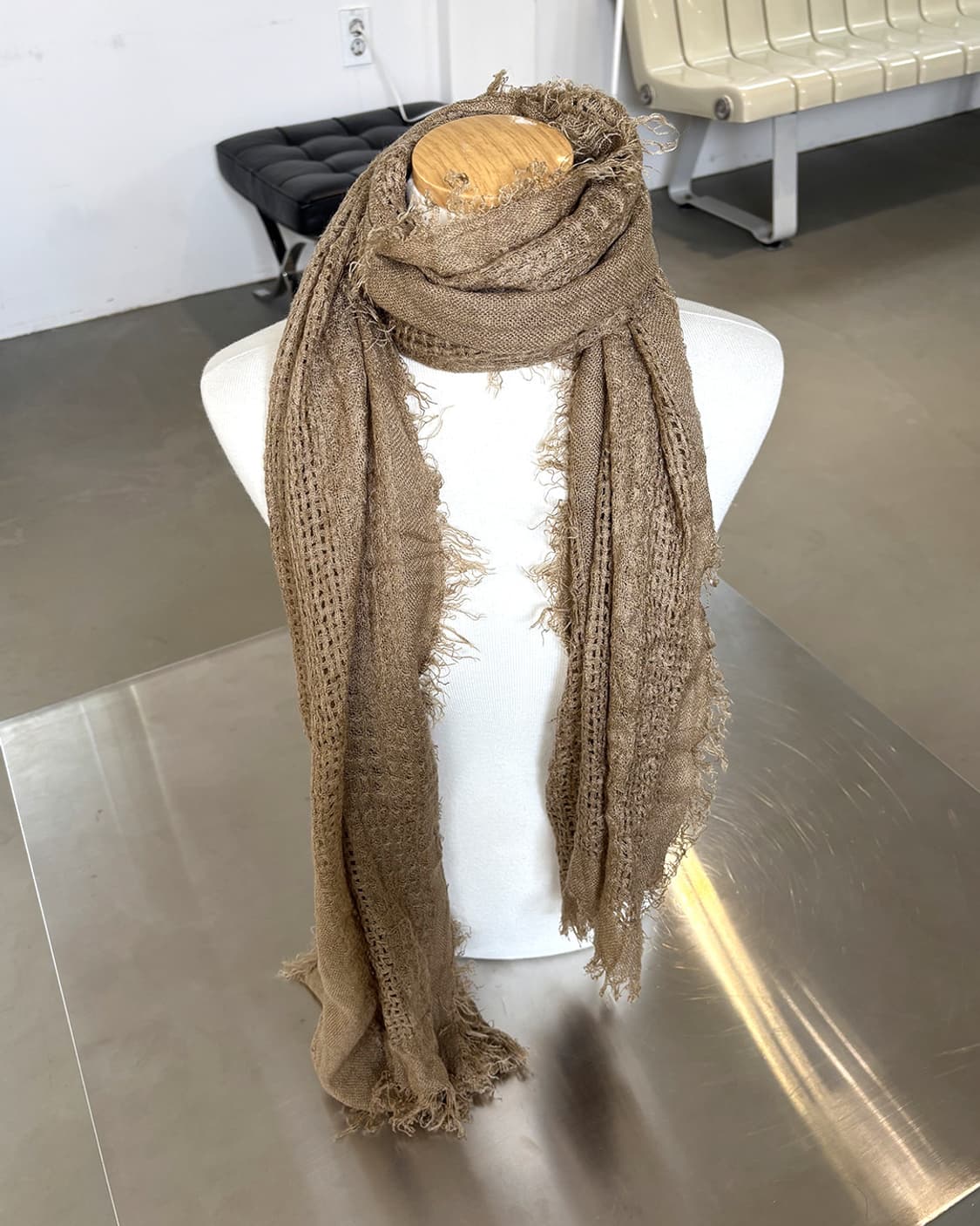 vintage grunge wide scarf 상품이미지5