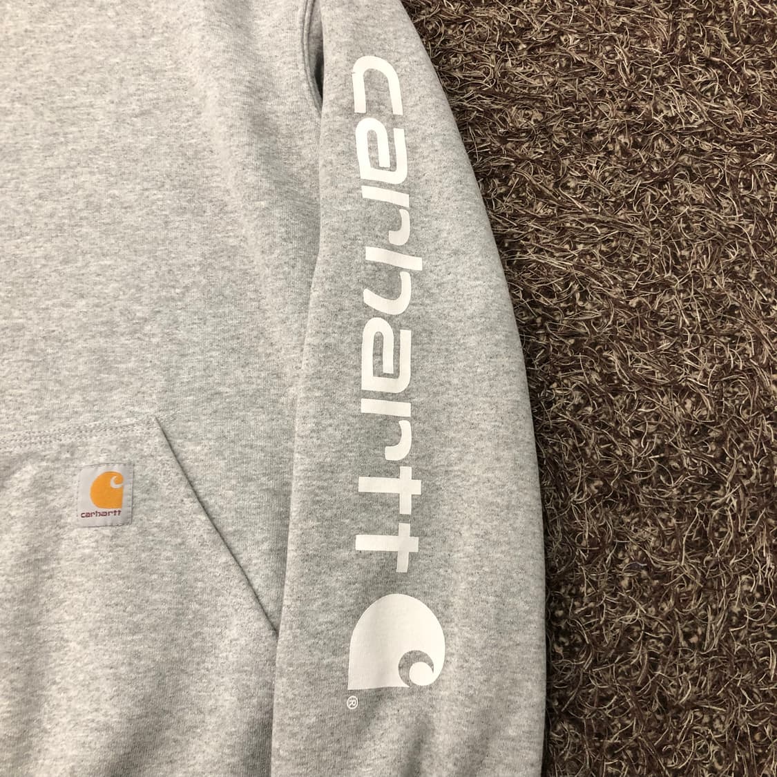 칼하트 레터링 로고 후드티 상품이미지3