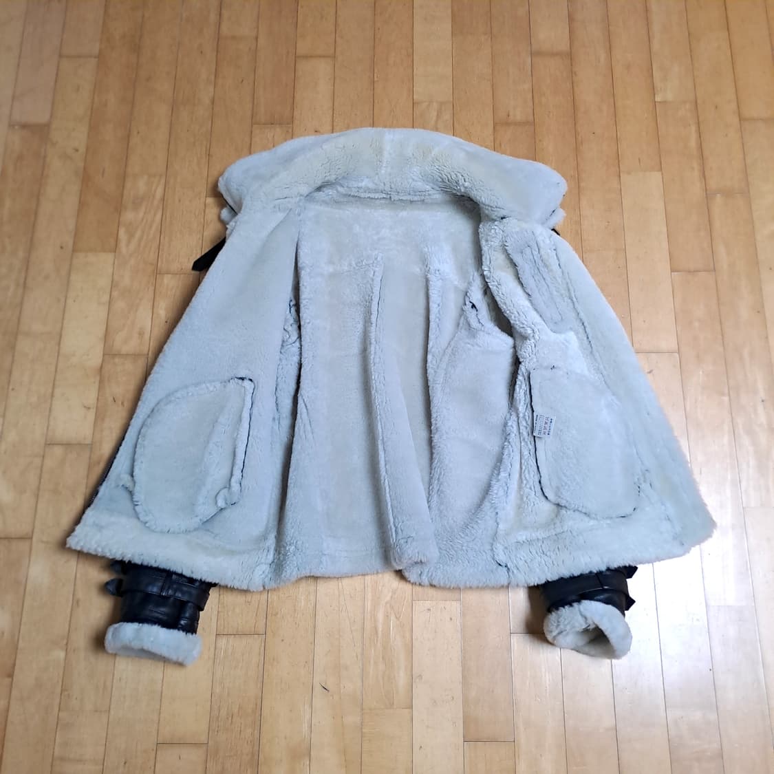 (택포) 램스킨 이중카라 블랙 무스탕 105 B84 상품이미지8