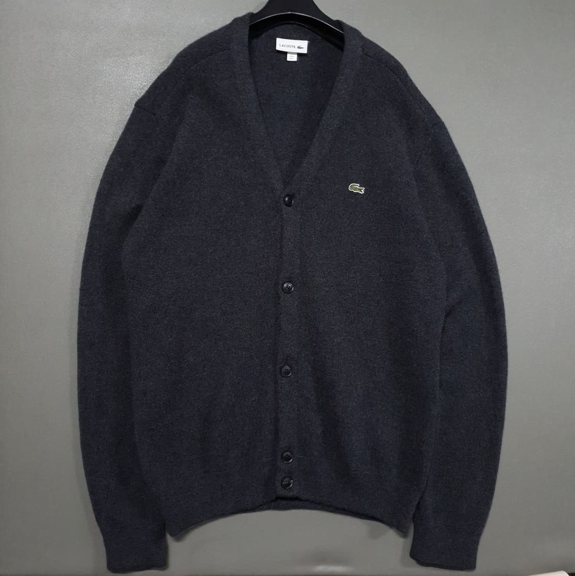 국내 105) 라코스테 신형 20FW 크록 방모 와이넥 울 니트 가디건 상품이미지1