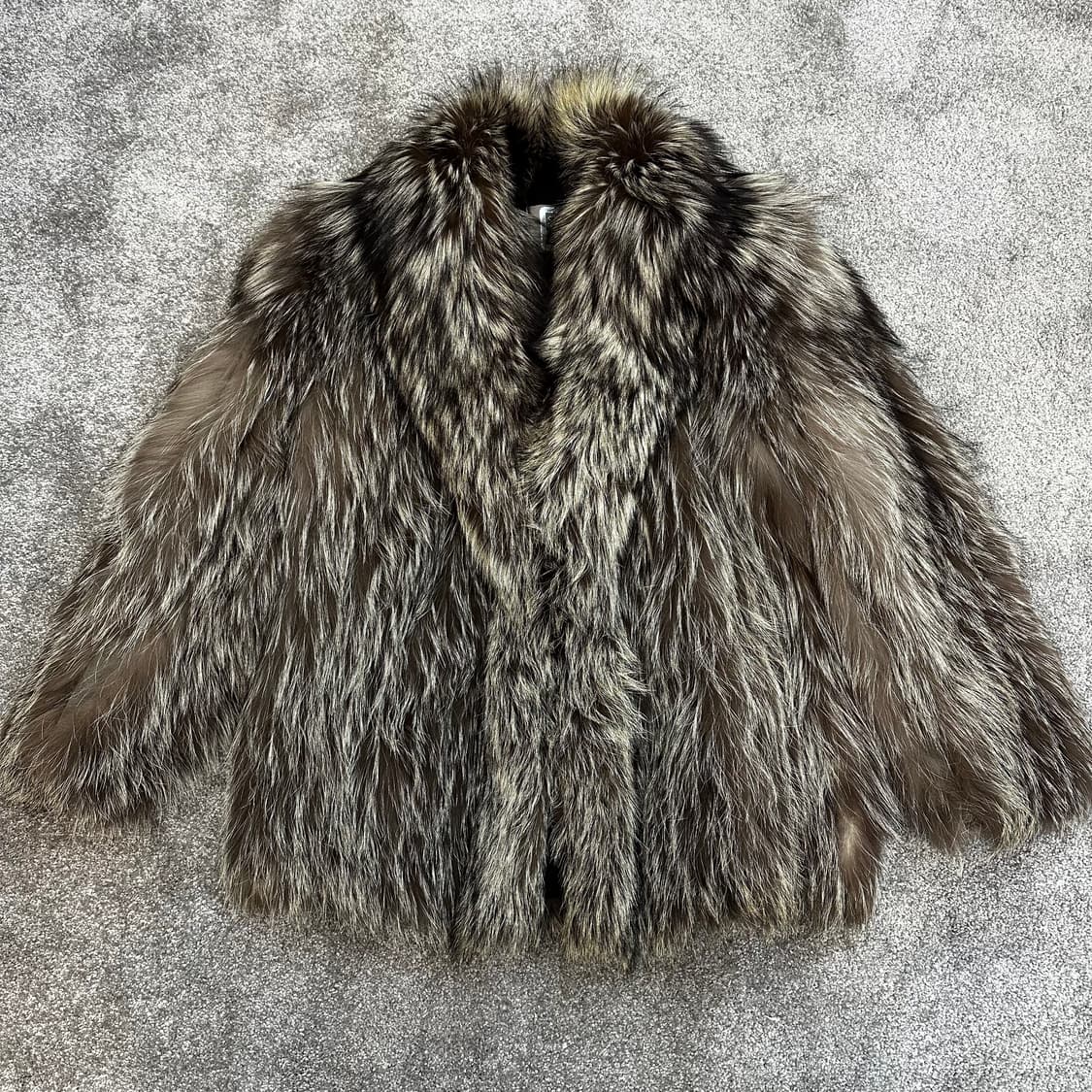 브라운 실버 사가폭스 퍼자켓L 상품이미지3