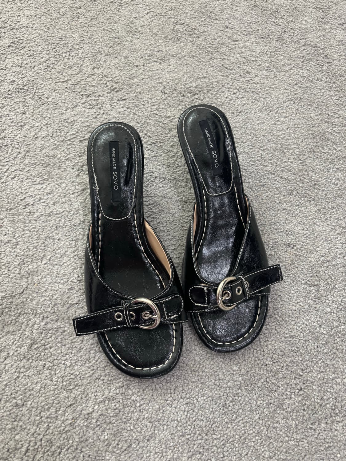 소보 폴리트 버클 슬리퍼 뮬 샌들힐 뮬힐 상품이미지2