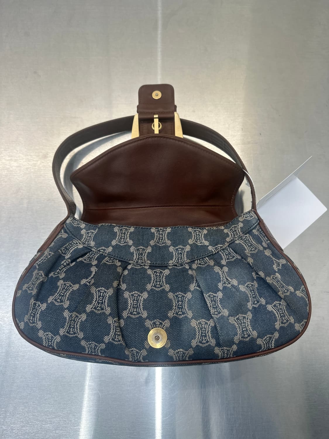 셀린느 빈티지 데님 마카담 버클 숄더백  상품이미지4