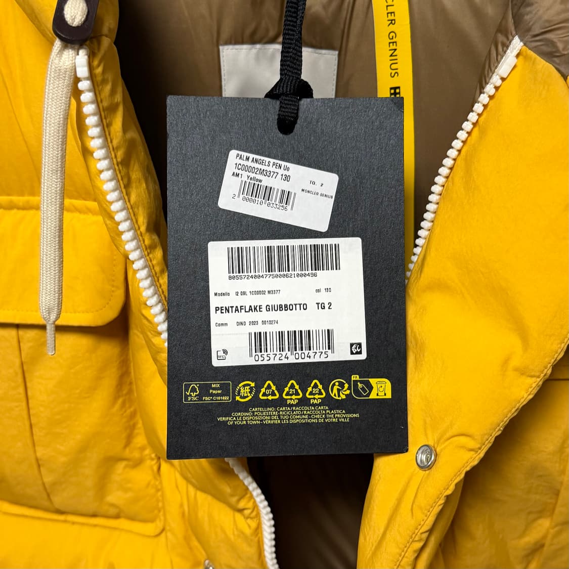 [S+급/오버핏2] 23FW 몽클레어 X 팜엔젤스 펜타플레이크 롱 패딩 상품이미지7