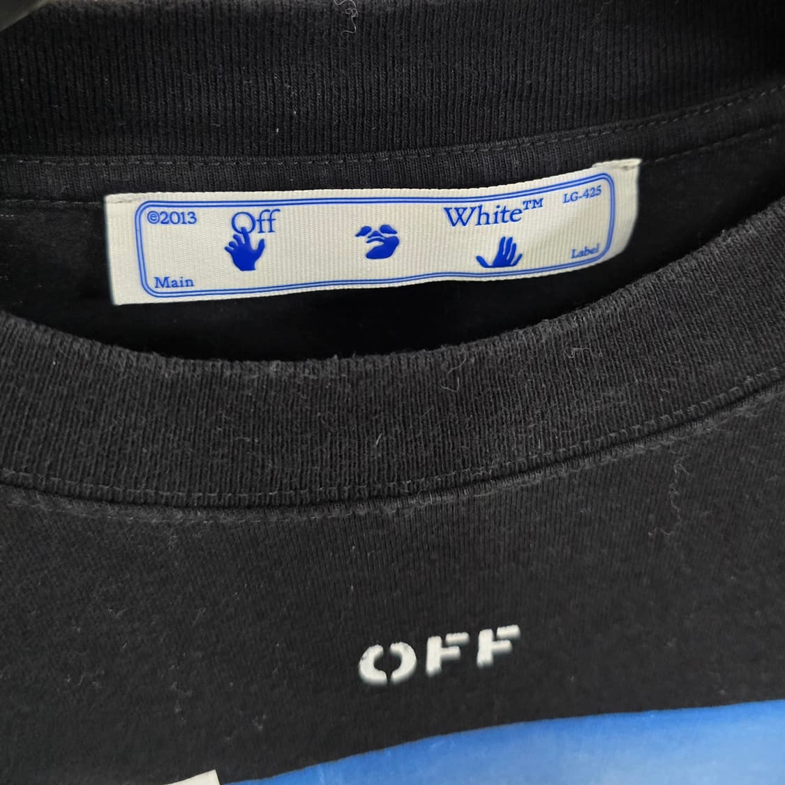 오프화이트 모나리자 로고 반팔 티셔츠 s사이즈 95 판매 상품이미지3