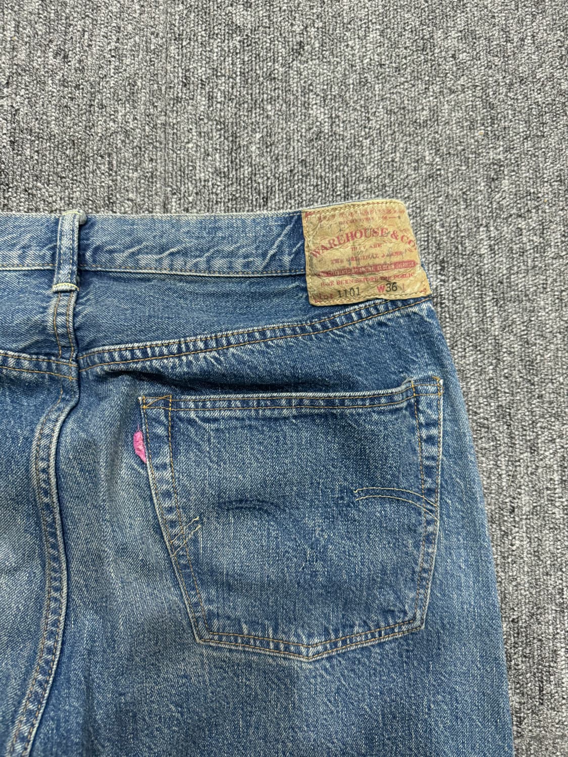 단순착용) 웨어하우스 1101 라이트 인디고 데님 36 상품이미지6