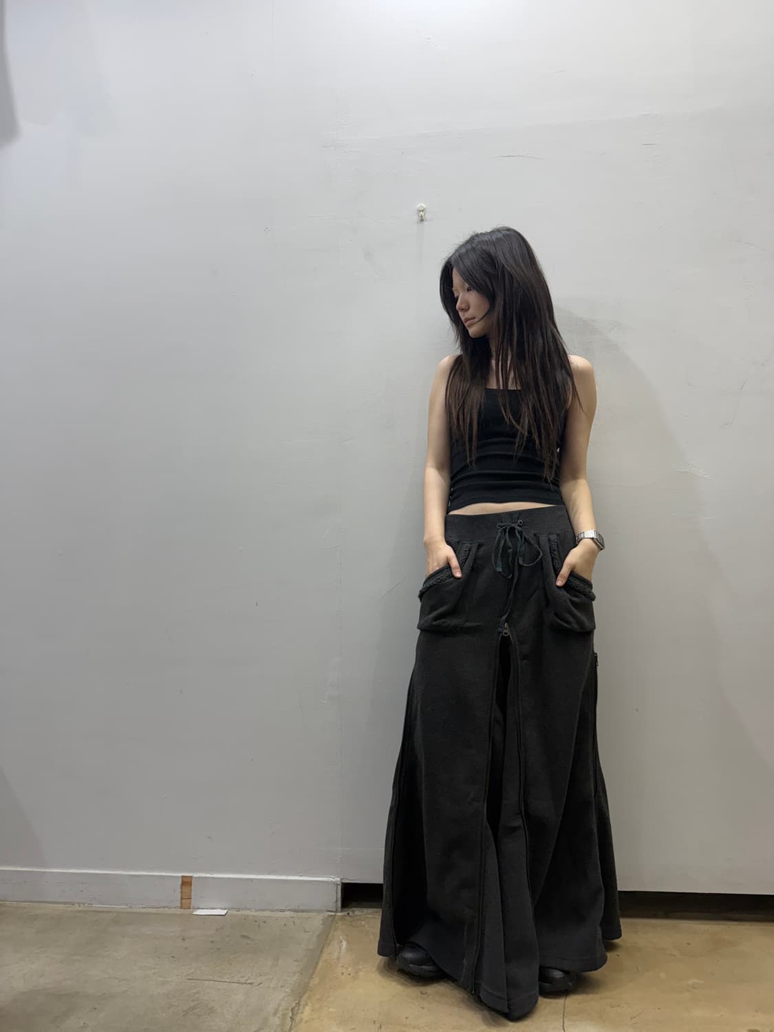 멀티집업 밴딩 롱 스커트 상품이미지10