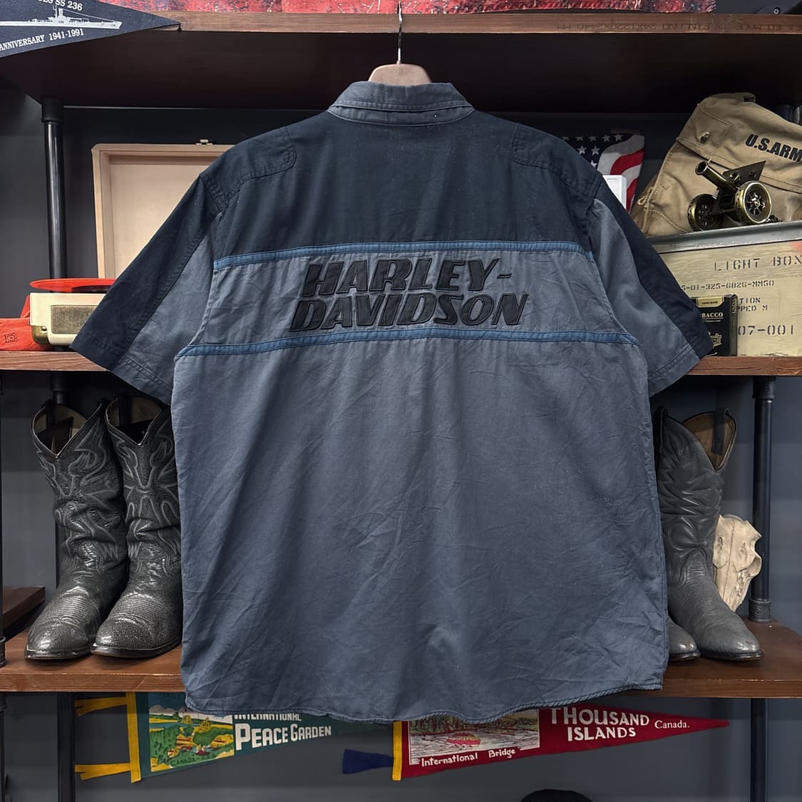 할리데이비슨 레이싱 퍼포먼스 라인 #1 패치워크 반팔셔츠 N1070  상품이미지2