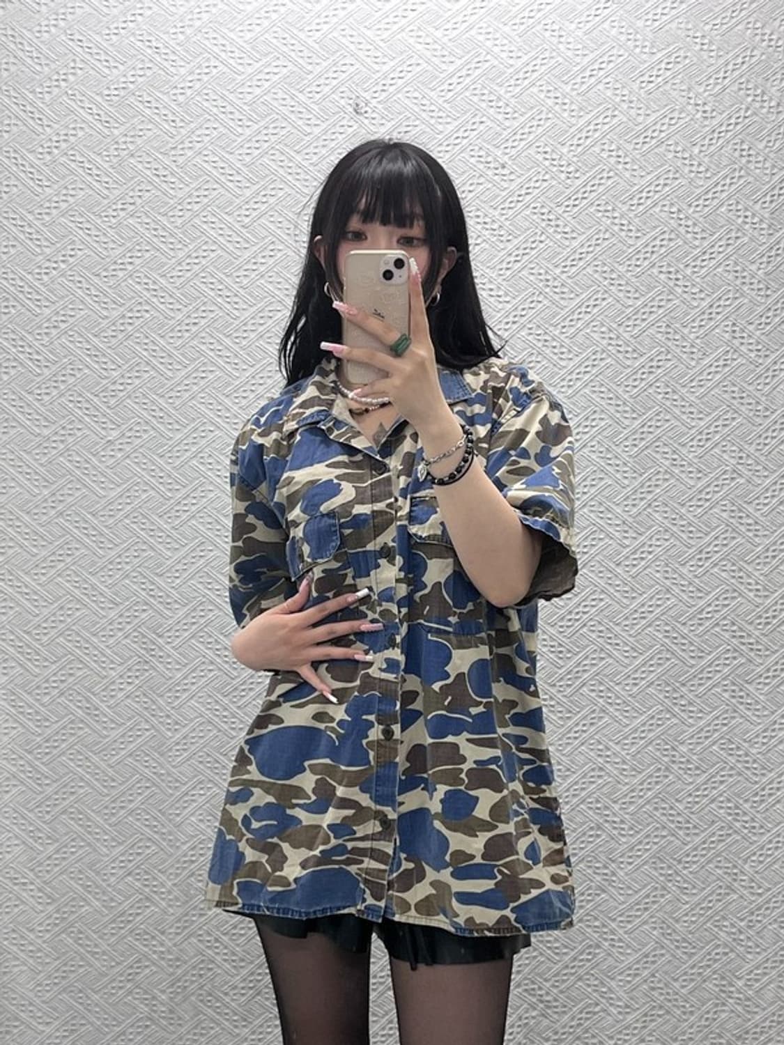 칼하트 윕 밀리터리 카모플라주 오버핏 반팔 워크 셔츠 XXL C12274 상품이미지1