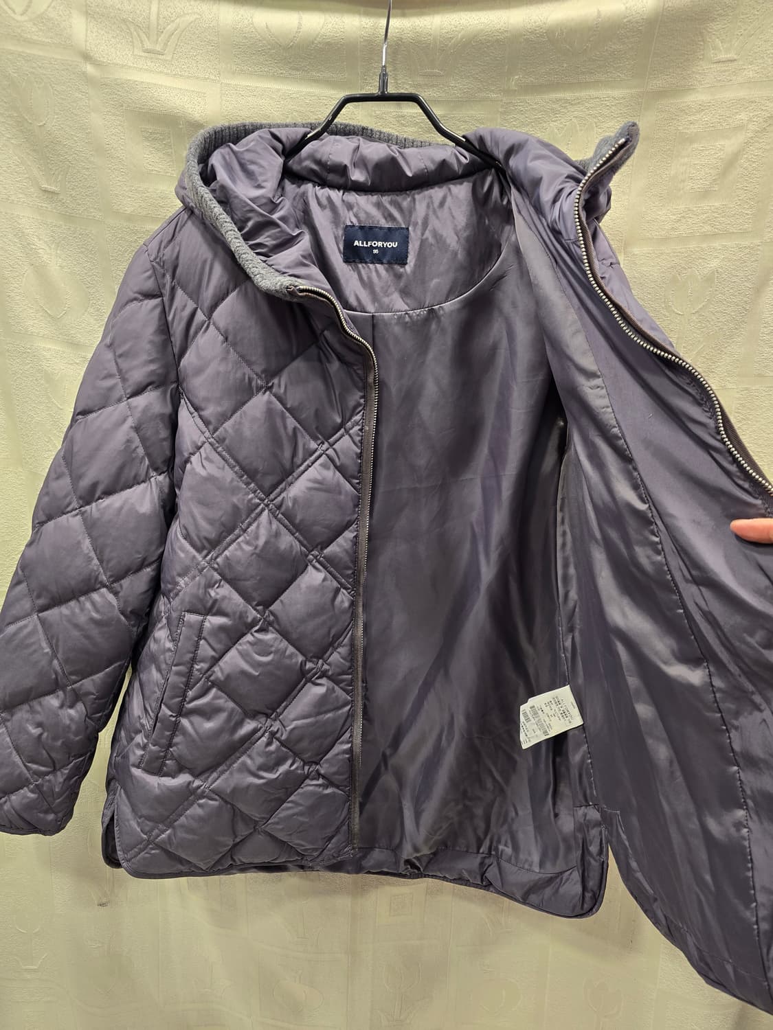 올포유 ALLFORYOU 퀼팅 후드 경량패딩 다운패딩 95 상품이미지6