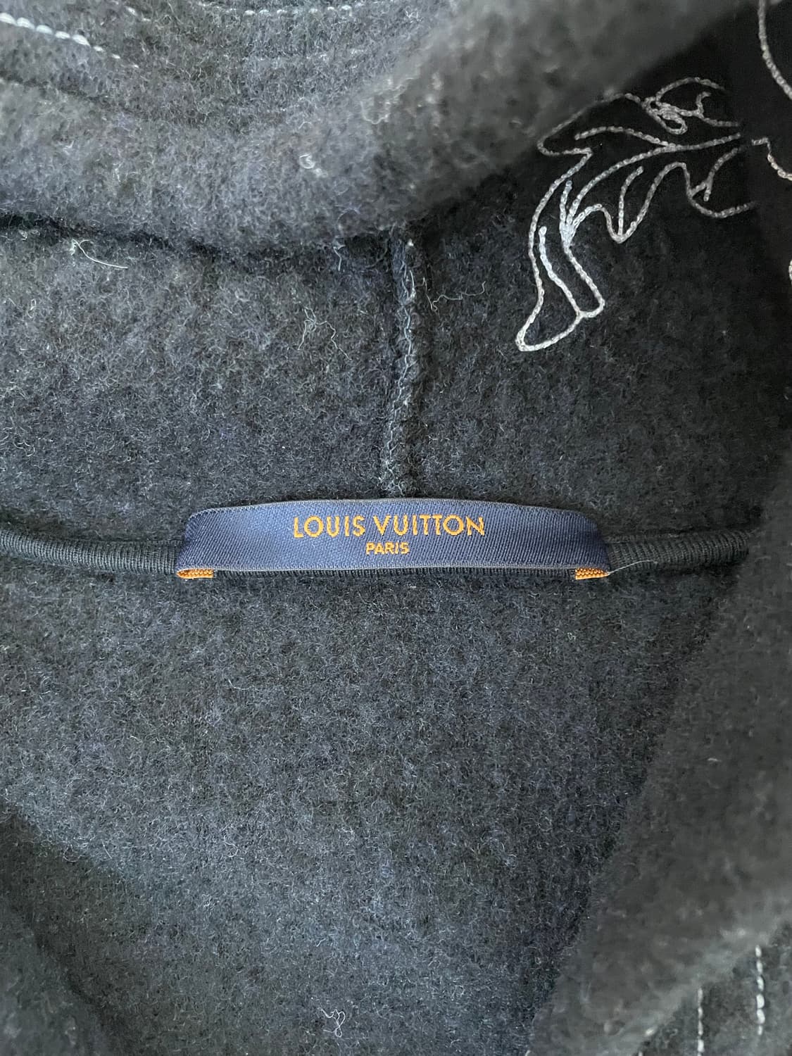 루이비통 엠브로이더드 LV 후리스 후드집업 자켓 XL 상품이미지3