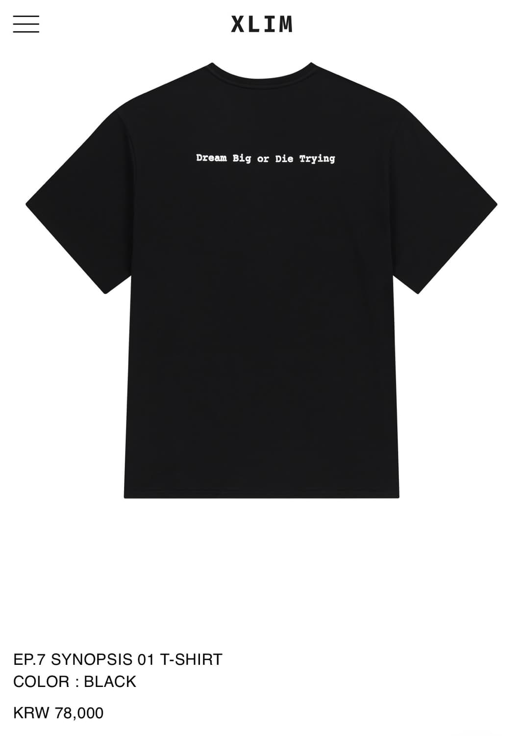 [s] xlim ep7 synopsis 01 T-shirts black 상품이미지1
