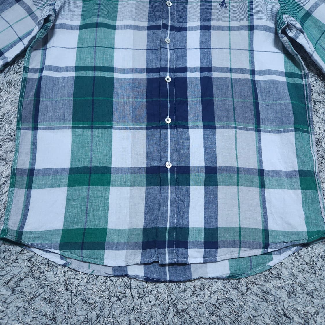 빈폴)100 남자 린넨셔츠 린넨체크 / 왕눈이샵 상품이미지5