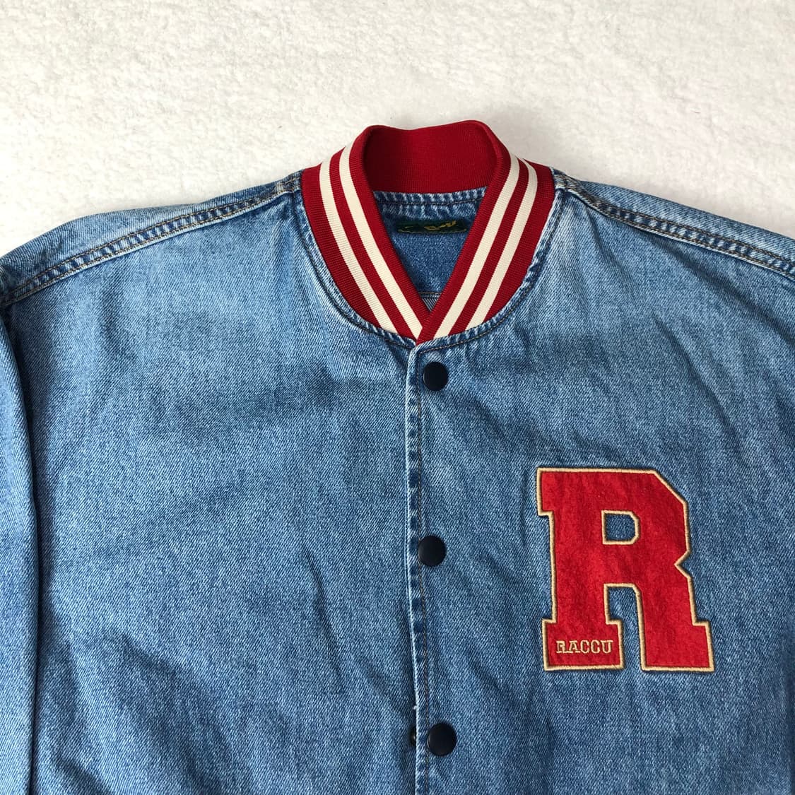 빈티지 데님 바시티 자켓 상품이미지4