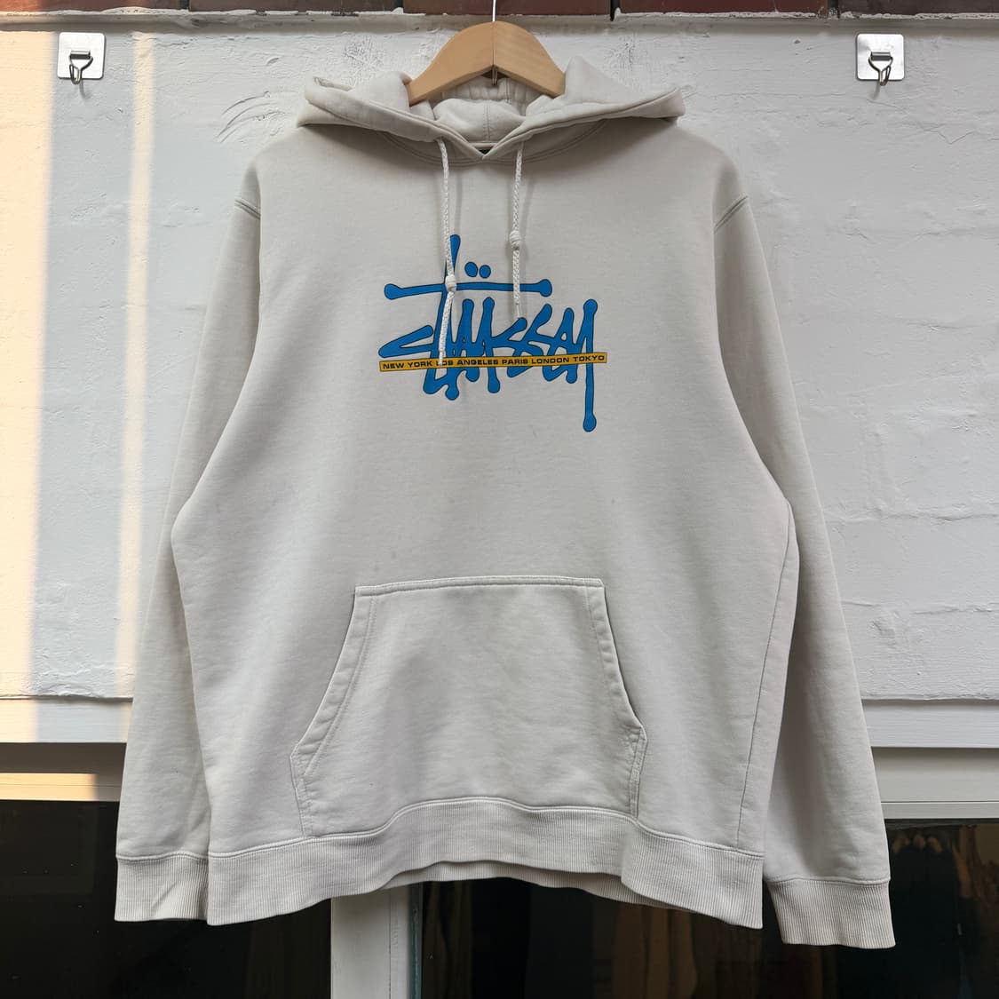 Stussy 스투시 재팬 크림 후드티 M 상품이미지1