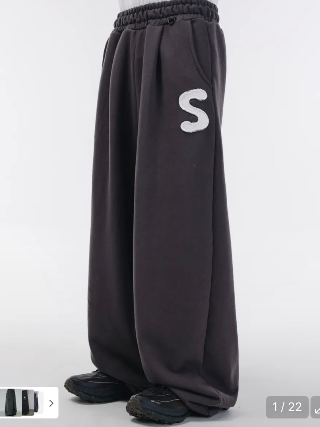 스켈리웩 로고 아플리케 스웨트 팬츠 M 상품이미지1